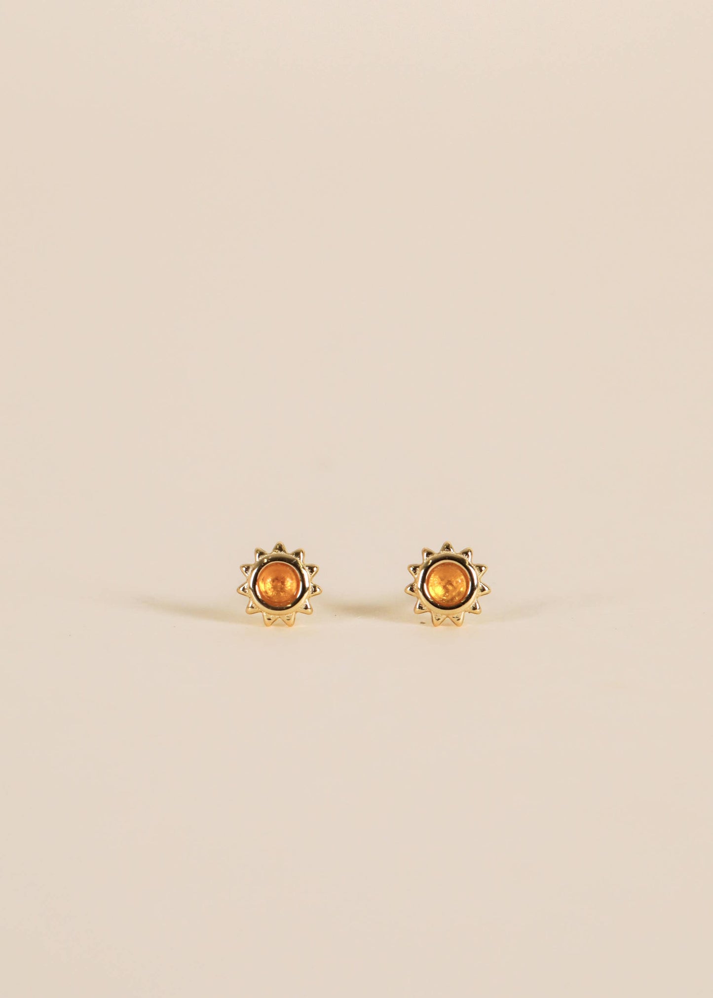 Sun Stud - Amber - Earrings