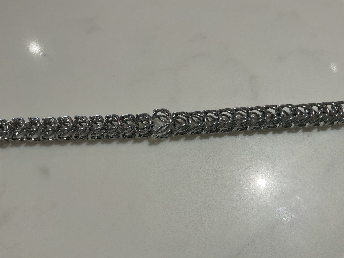 Yellow Sky Box Weave Chainmail Bracelet