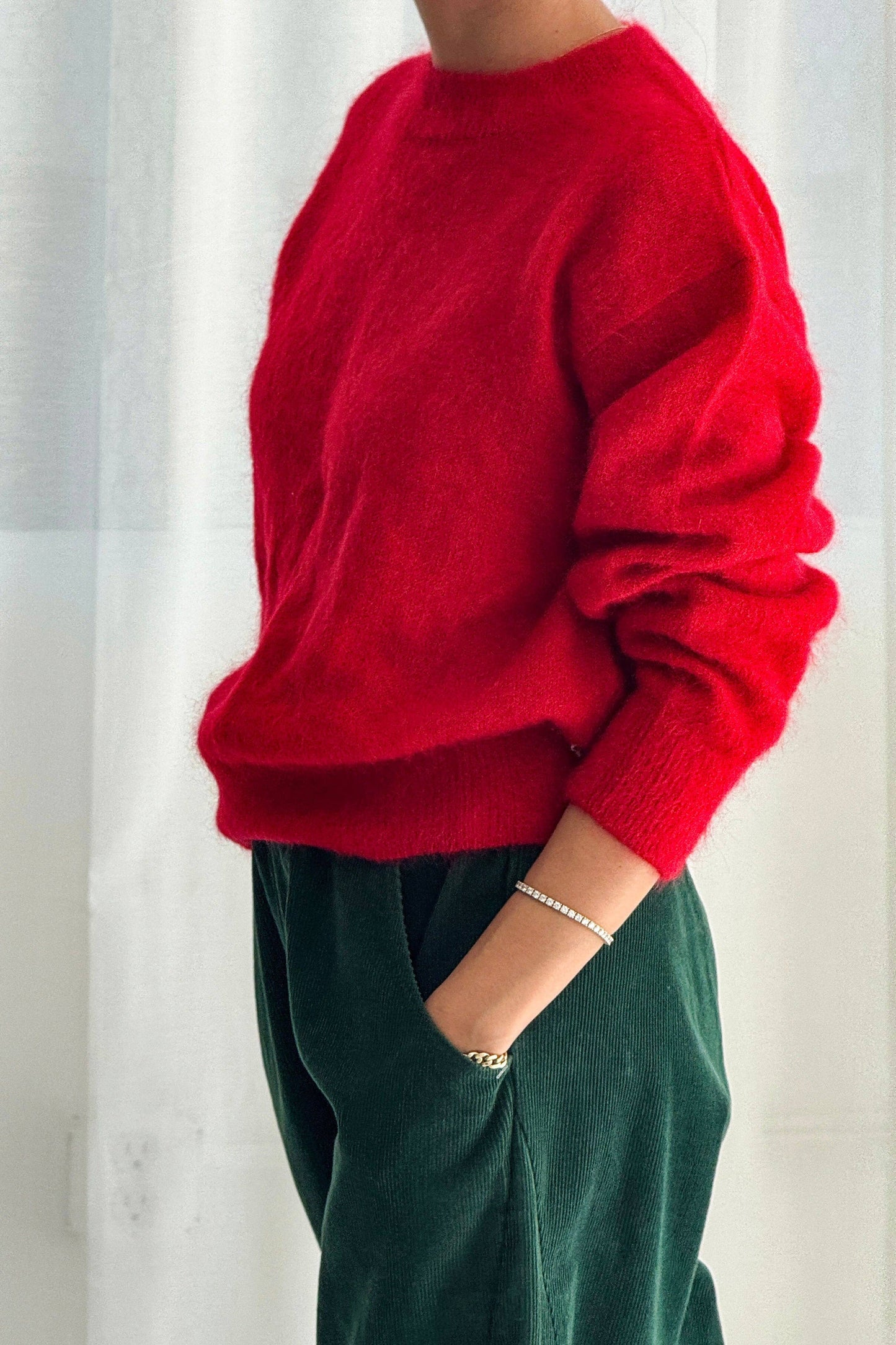 Finn Mohair Sweater: Red