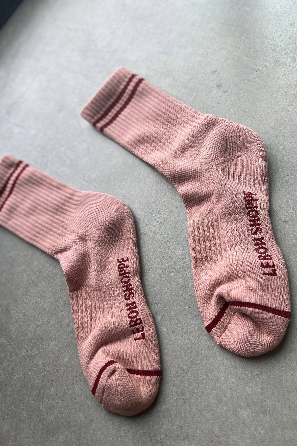 Le Bon Boyfriend Socks: Vintage Pink