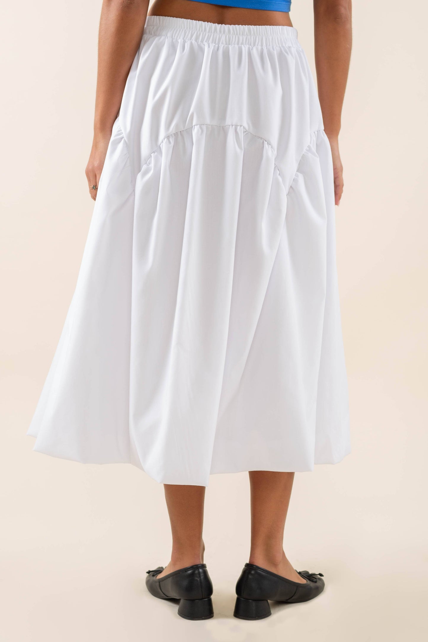 Briga Midi Skirt: White
