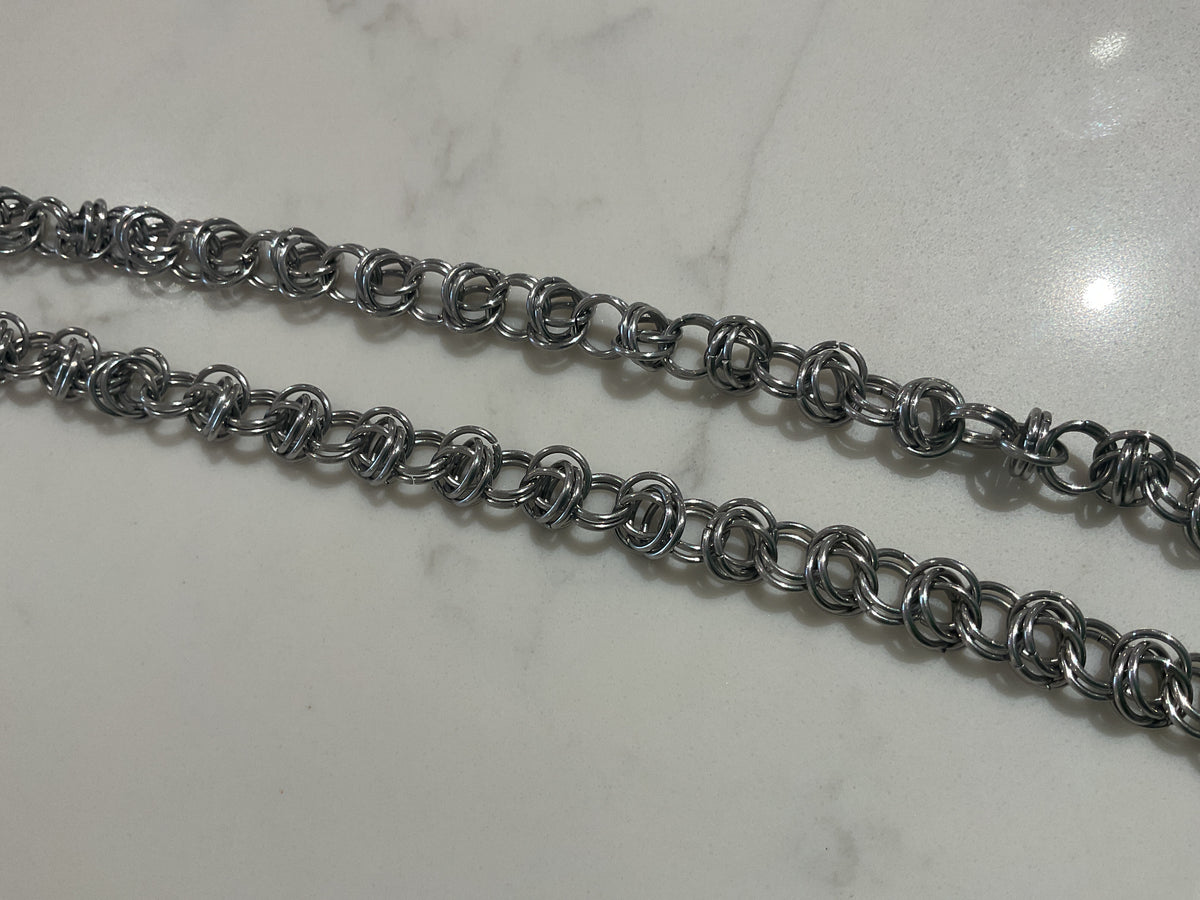 Yellow Sky Barrel Weave Chainmail Necklace