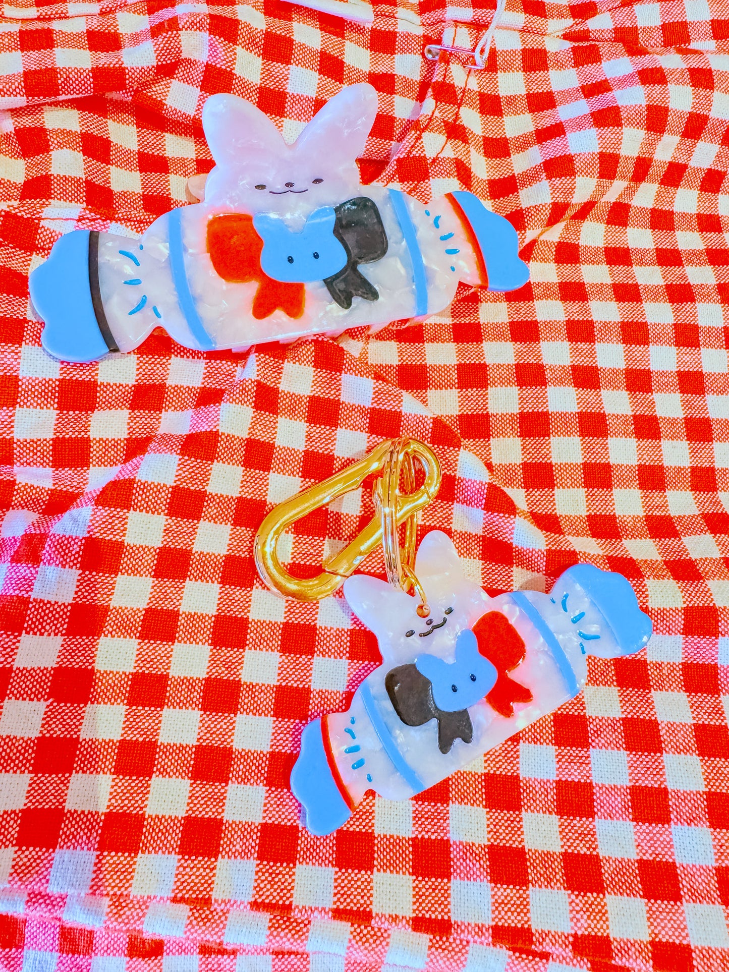 White Rabbit Keychain Bag Charm