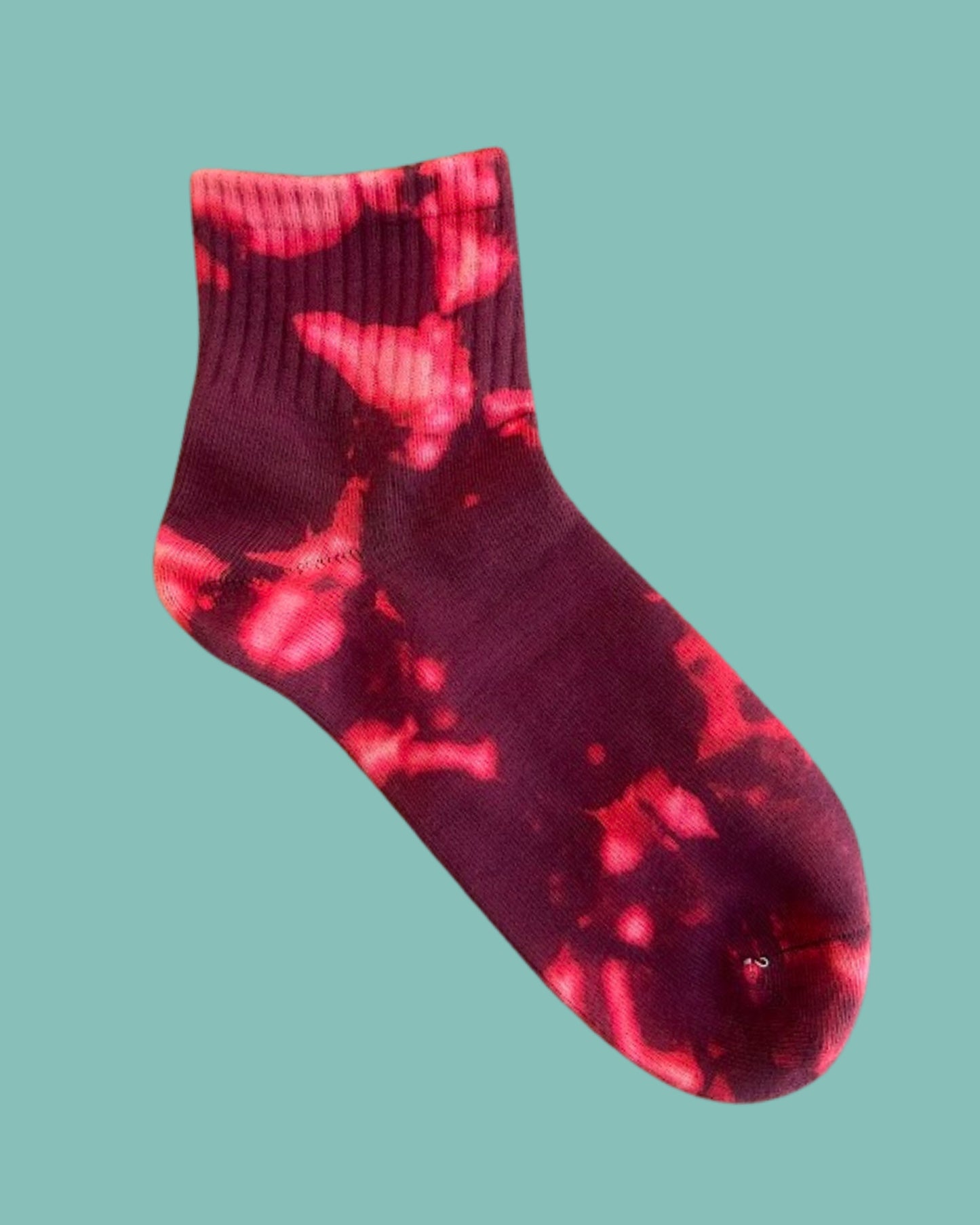 Ace of Cups Socks - Maroon Acid Wash