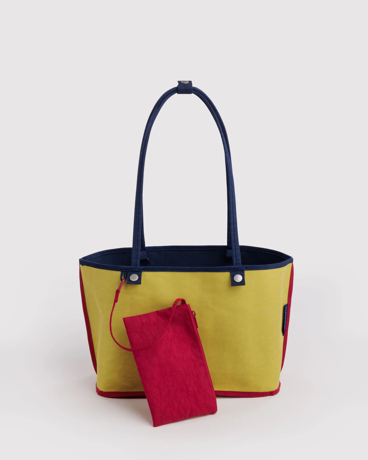 BAGGU Medium Nylon Reversible Tote- Navy Mix