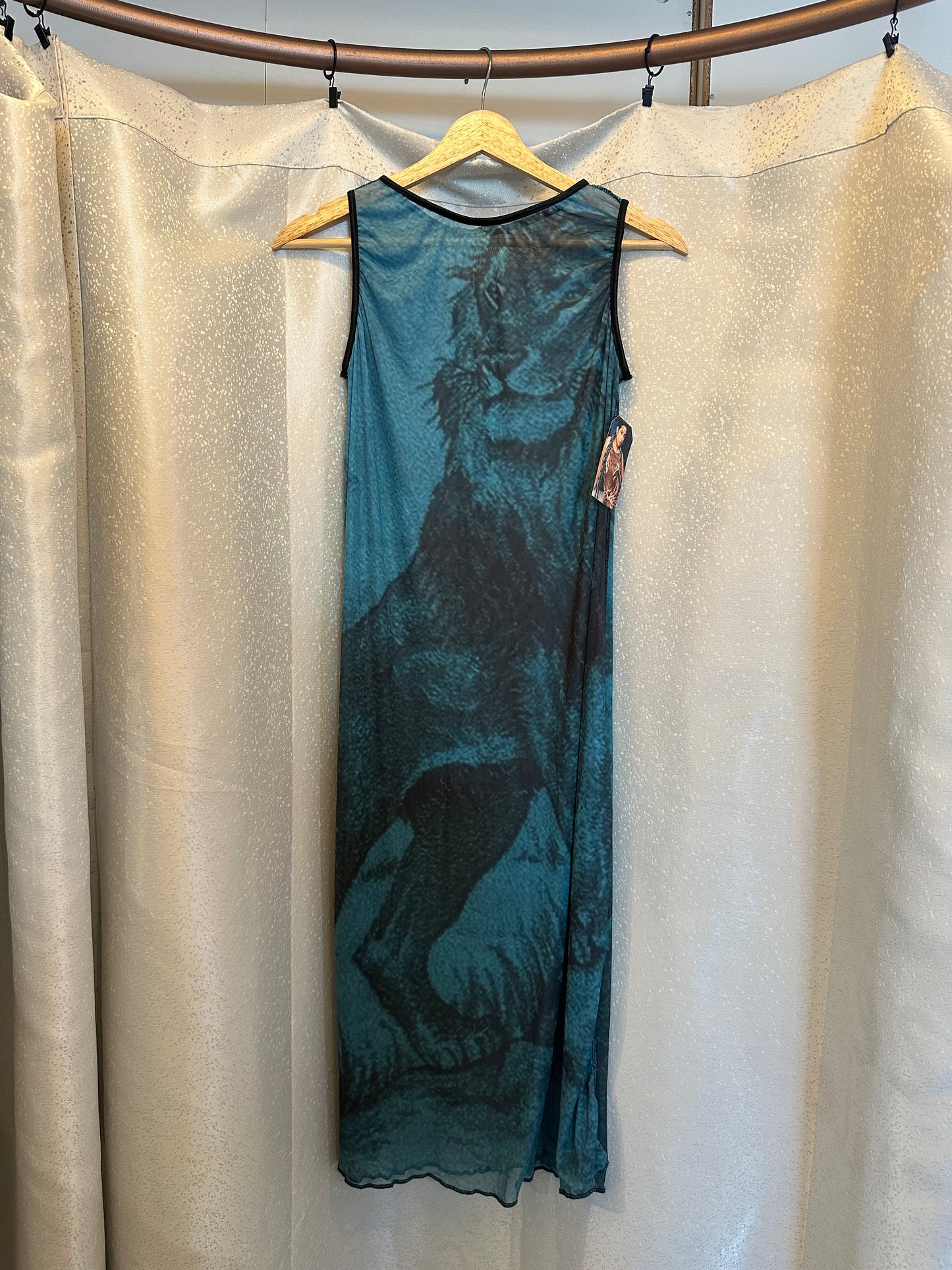 Leonor Aispuro -Blue Lion Mesh Dress
