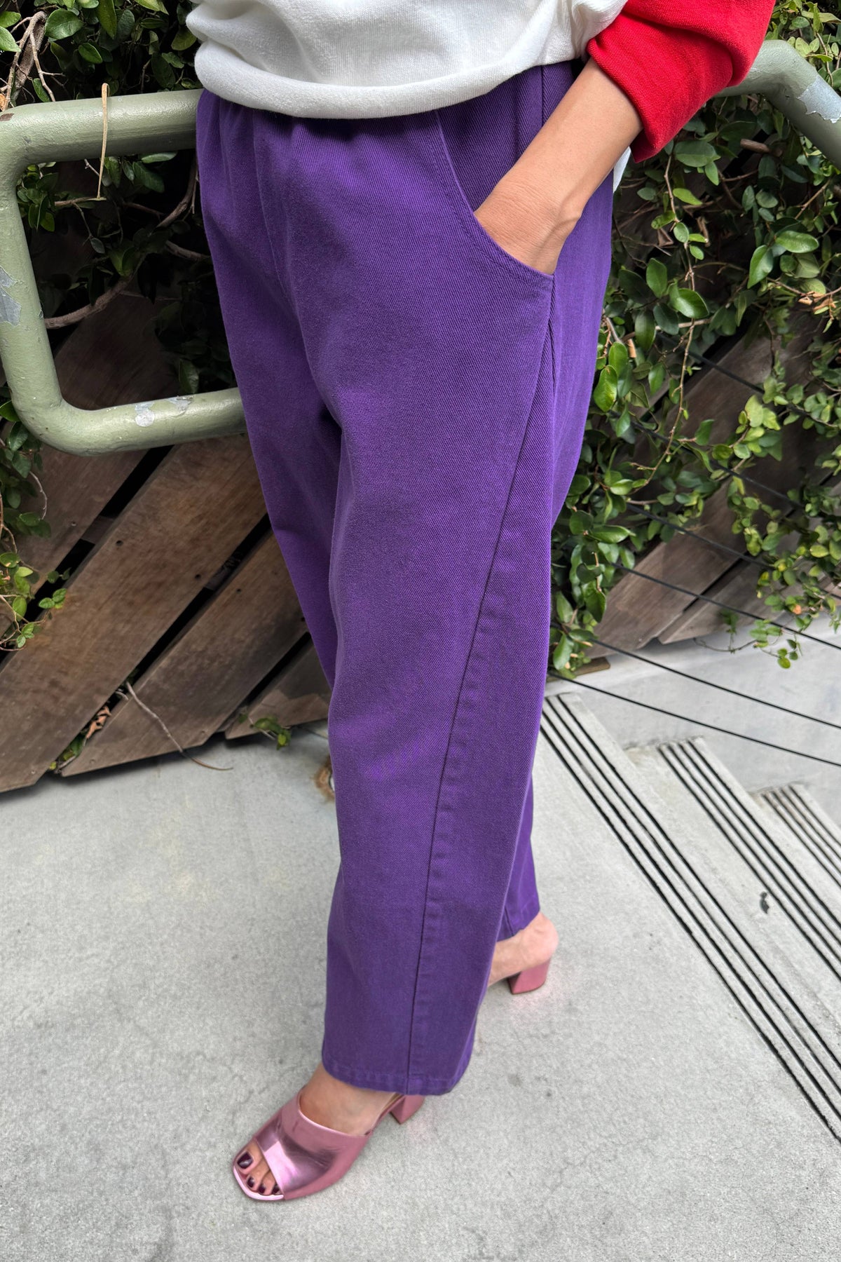 Le Bon Shoppe Arc Pants: Eggplant