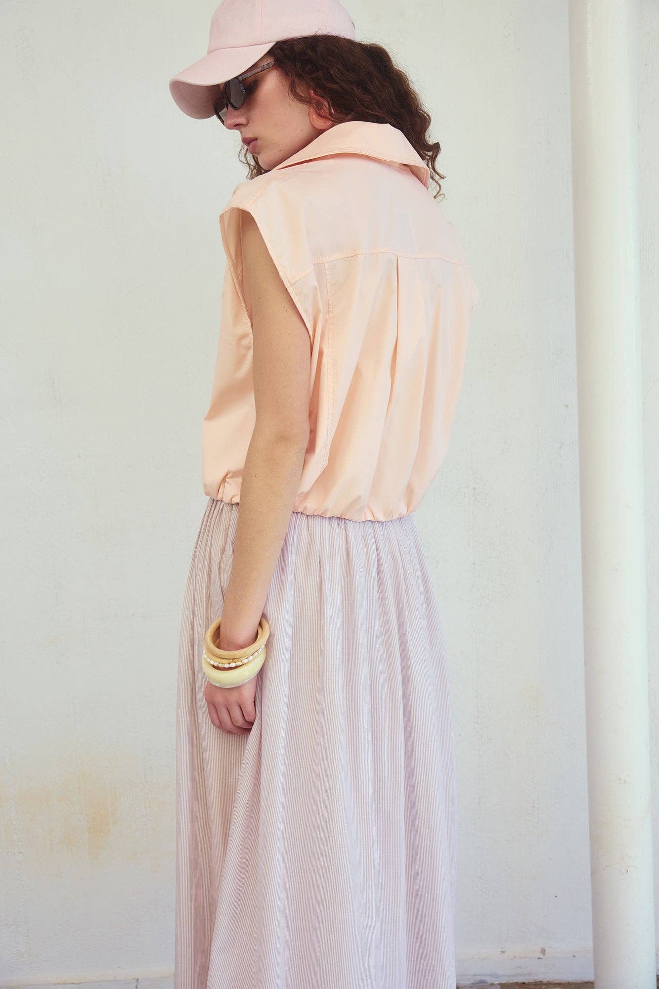 Crop Vest: Salmon