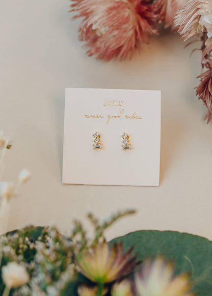 Trio Stud Stack Earrings