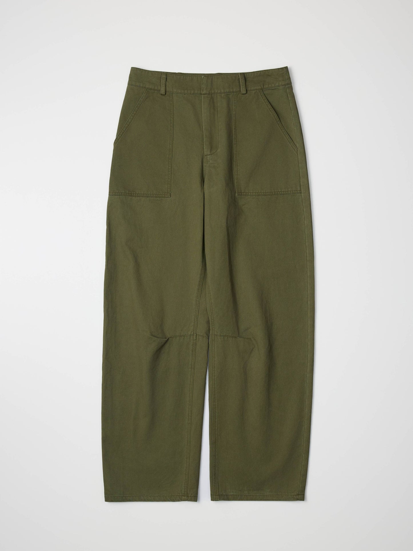 The Chandler Pants | Cotton Barrel Pants: OLIVE