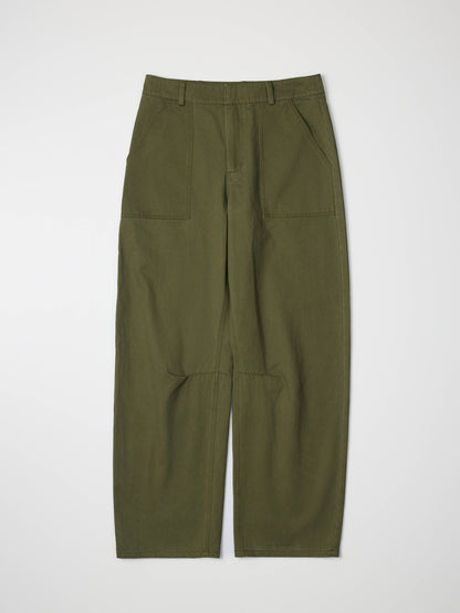 The Chandler Pants | Cotton Barrel Pants: OLIVE