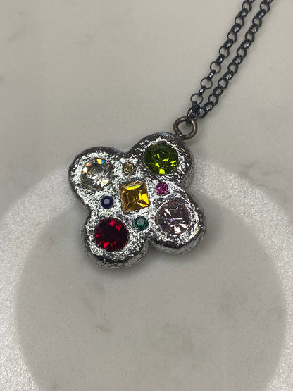 Quatrefoil Charm Necklace - Silver