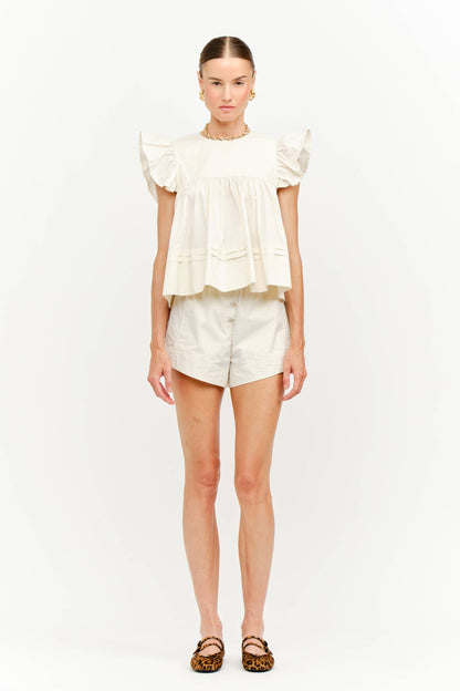 Leah Cream Top : CREAM