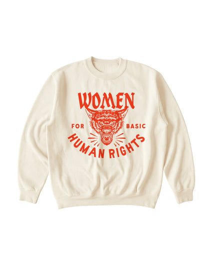 Women for basic human rights Graphic Sweatshirt - Ivory
