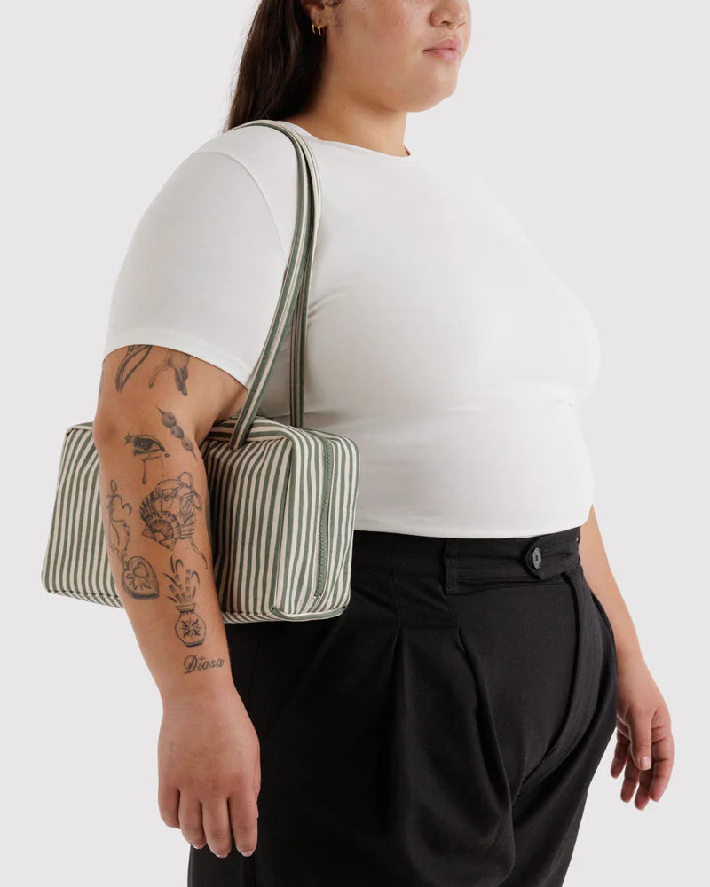 BAGGU Bowler Bag - Sage Stripe