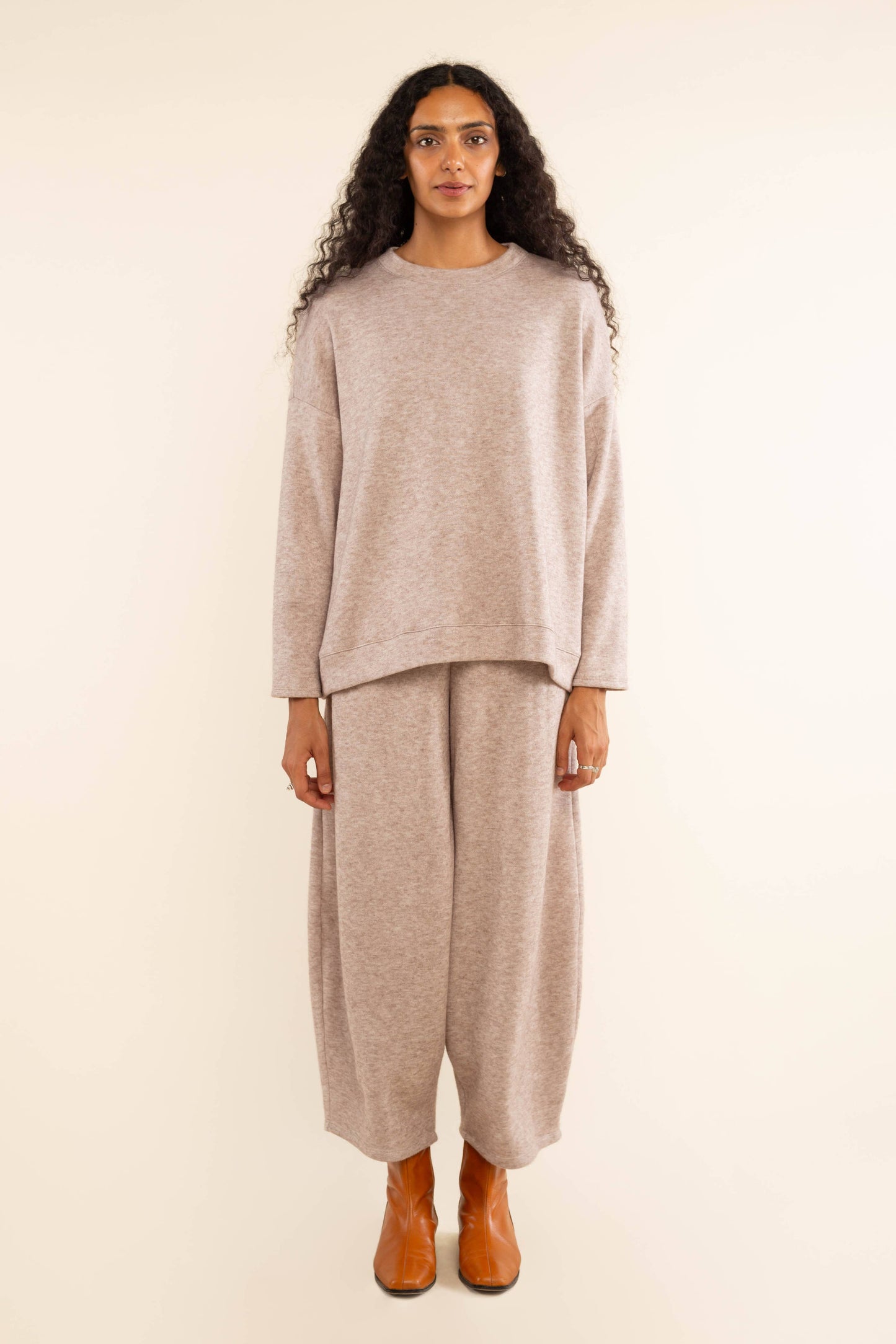 Orion Oversized Crewneck Sweater: Oatmeal