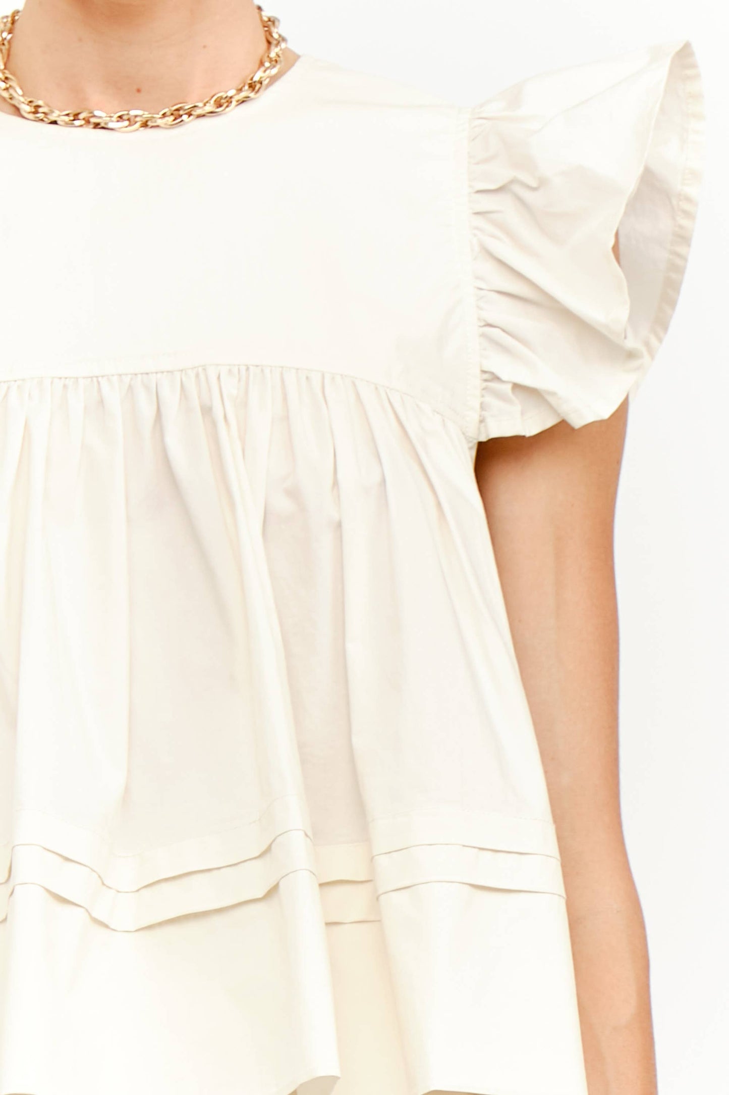 Leah Cream Top : CREAM