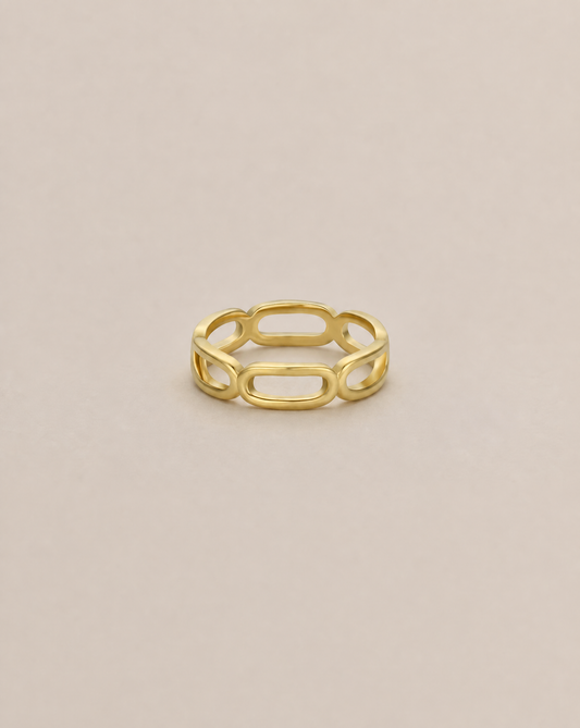 Gold Rings - Chain Link