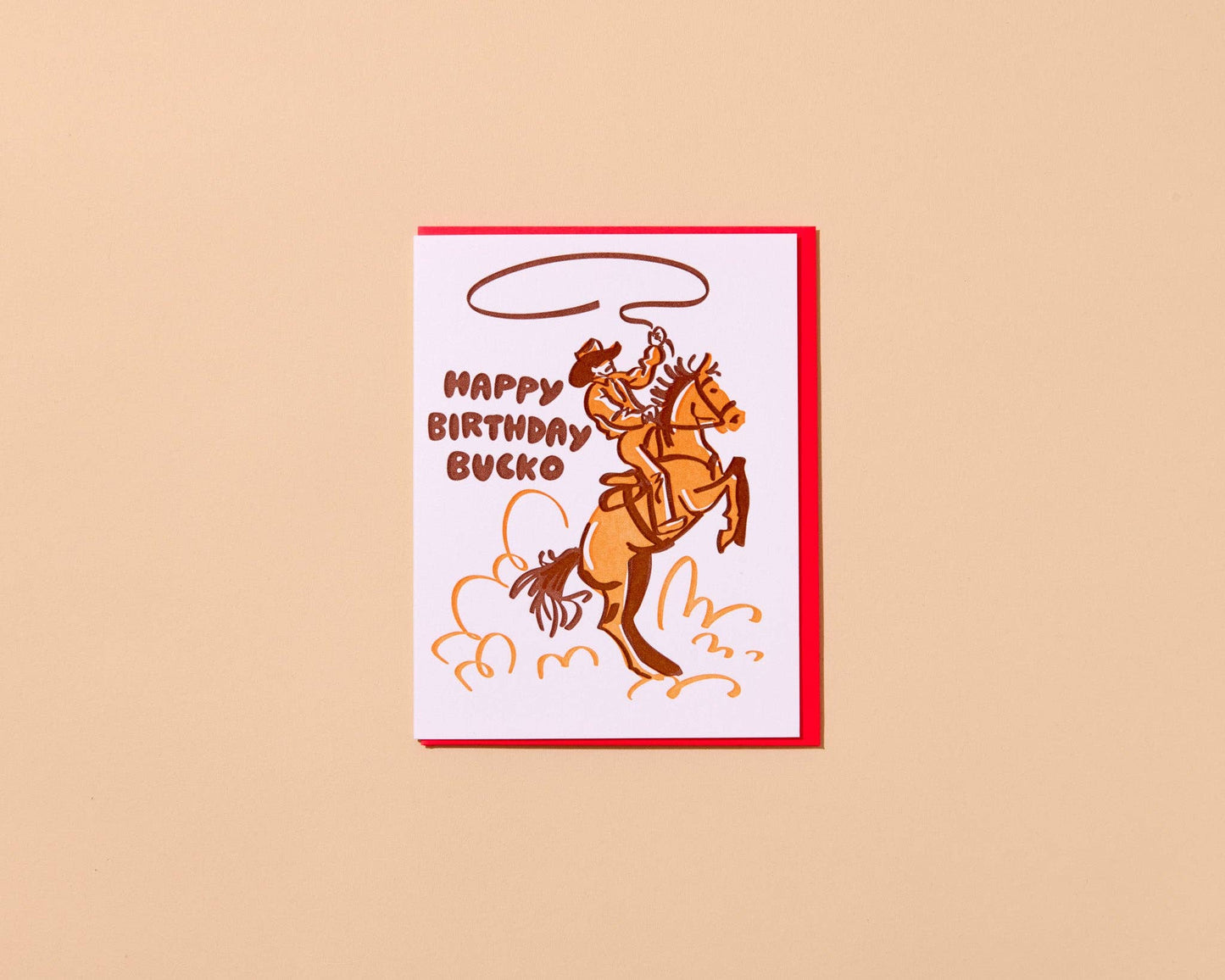 Happy Birthday Bucko Letterpress Birthday Card - Made in USA