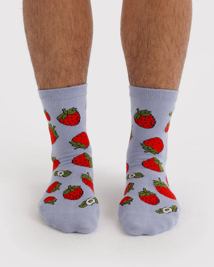 BAGGU Crew Sock - Strawberry Blossom