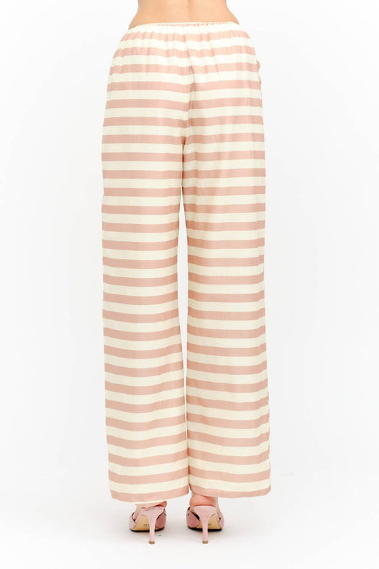 Matilda Striped Pants: Pink Multi