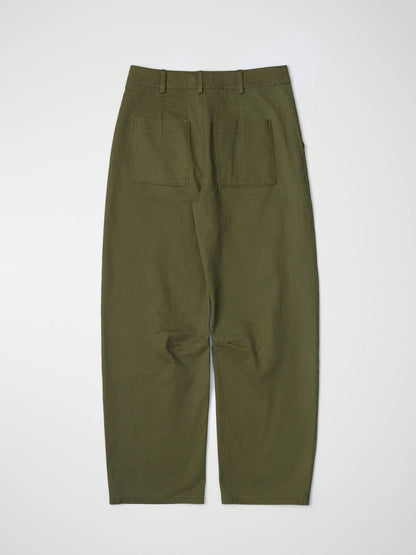 The Chandler Pants | Cotton Barrel Pants: OLIVE