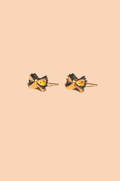 Bow Tie Pasta Studs - 18K Gold Plated