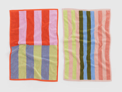 BAGGU Hand Towel Set of 2 - Pool Stripe Mix