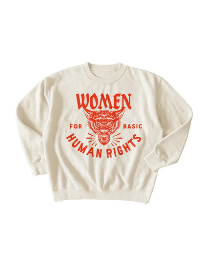 Women for basic human rights Graphic Sweatshirt - Ivory