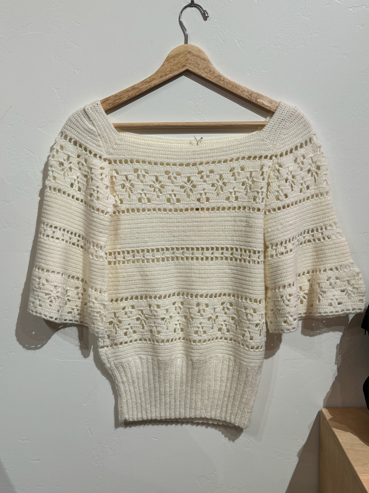 Vintage Knitted Bell Sleeve Sweater