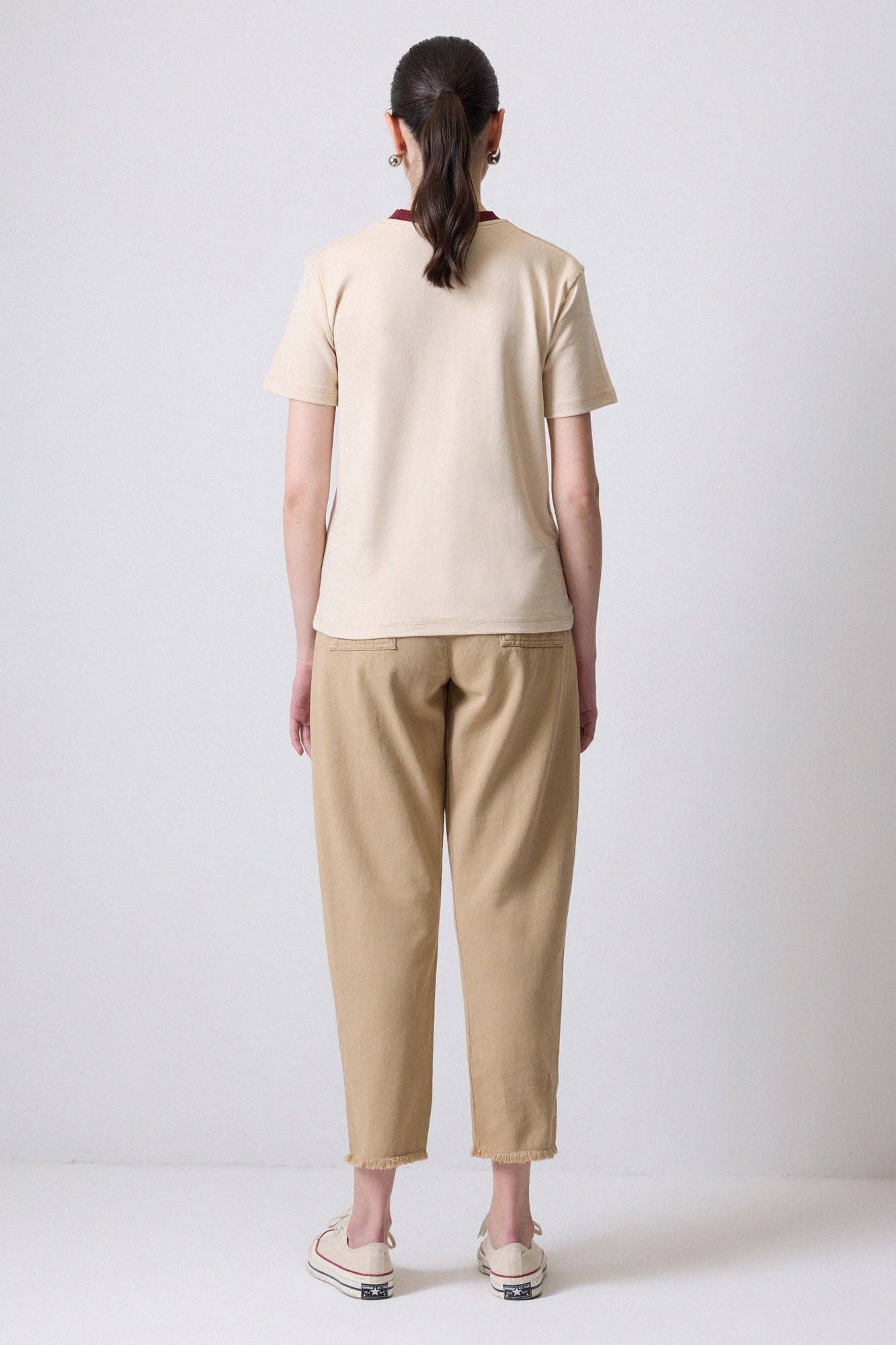 Contrast Collar Cotton Tee