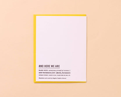 Wishing You A Very Happy Cake Letterpress Birthday Card - Made in USA