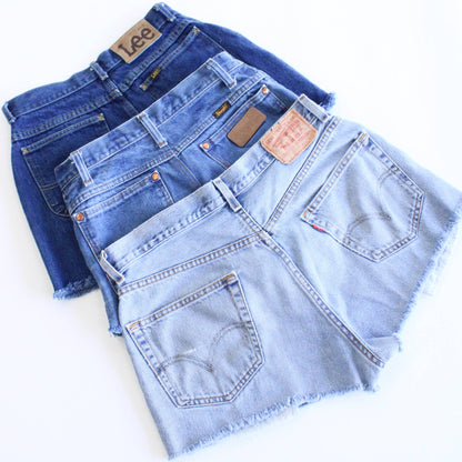 Vintage Levis, Lee and Wrangler Denim Shorts