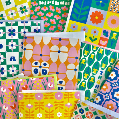 Squish Luck • Squishy Floral Pattern Good Luck Card