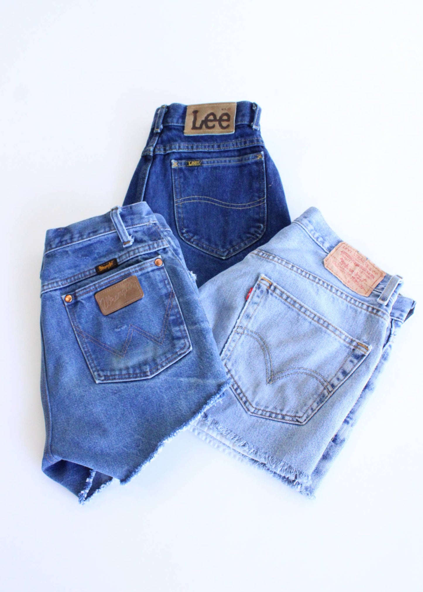 Vintage Levis, Lee and Wrangler Denim Shorts