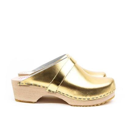 Malmö Clogs in Gold