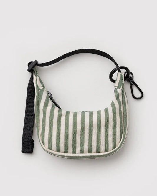 BAGGU Crescent Bag Charm - Sage Stripe