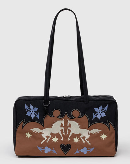 BAGGU Medium Nylon Bowler Bag - Western Appliqué