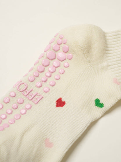 💕 Mini Heart Petal Grip Sock, Pilates Socks