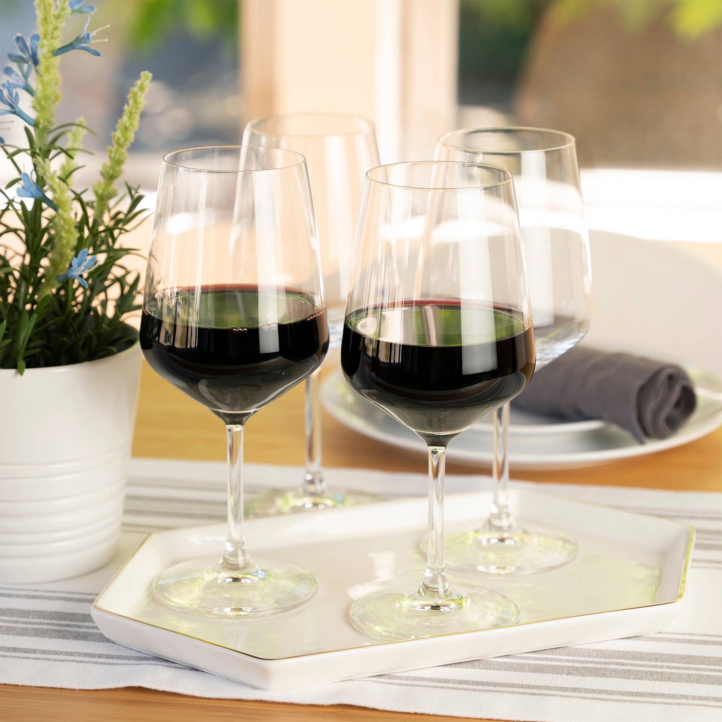 Style Red and White Wine Glasses Set of 12