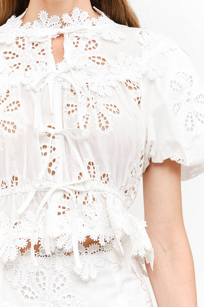 Eloise Off White Blouse: OFF WHITE