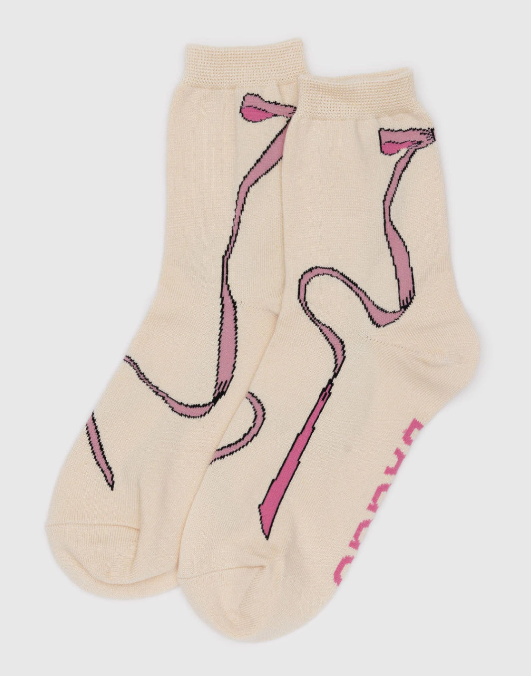 BAGGU Crew Sock - Pink Bow