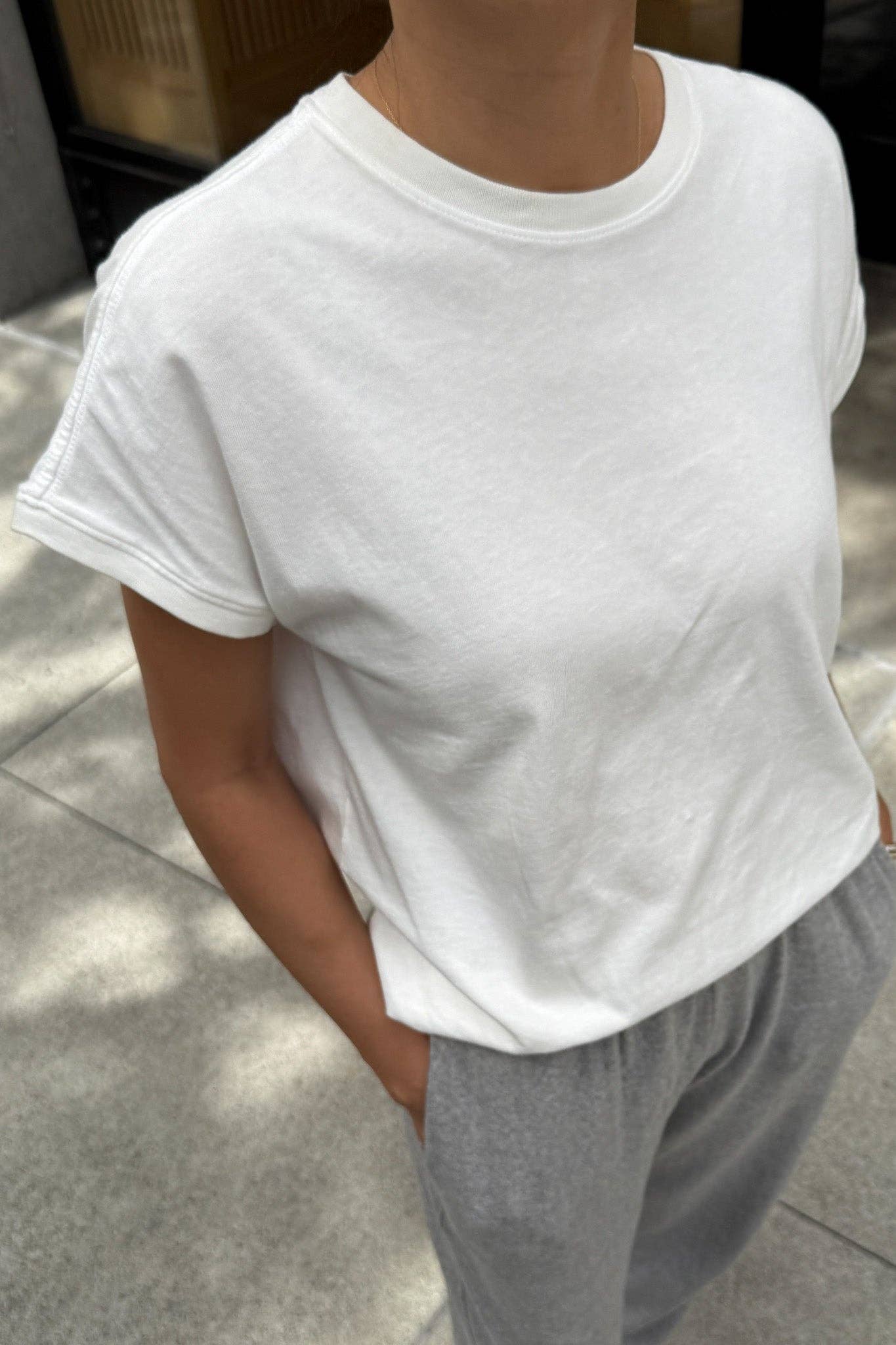 Ease Tee: Vintage White