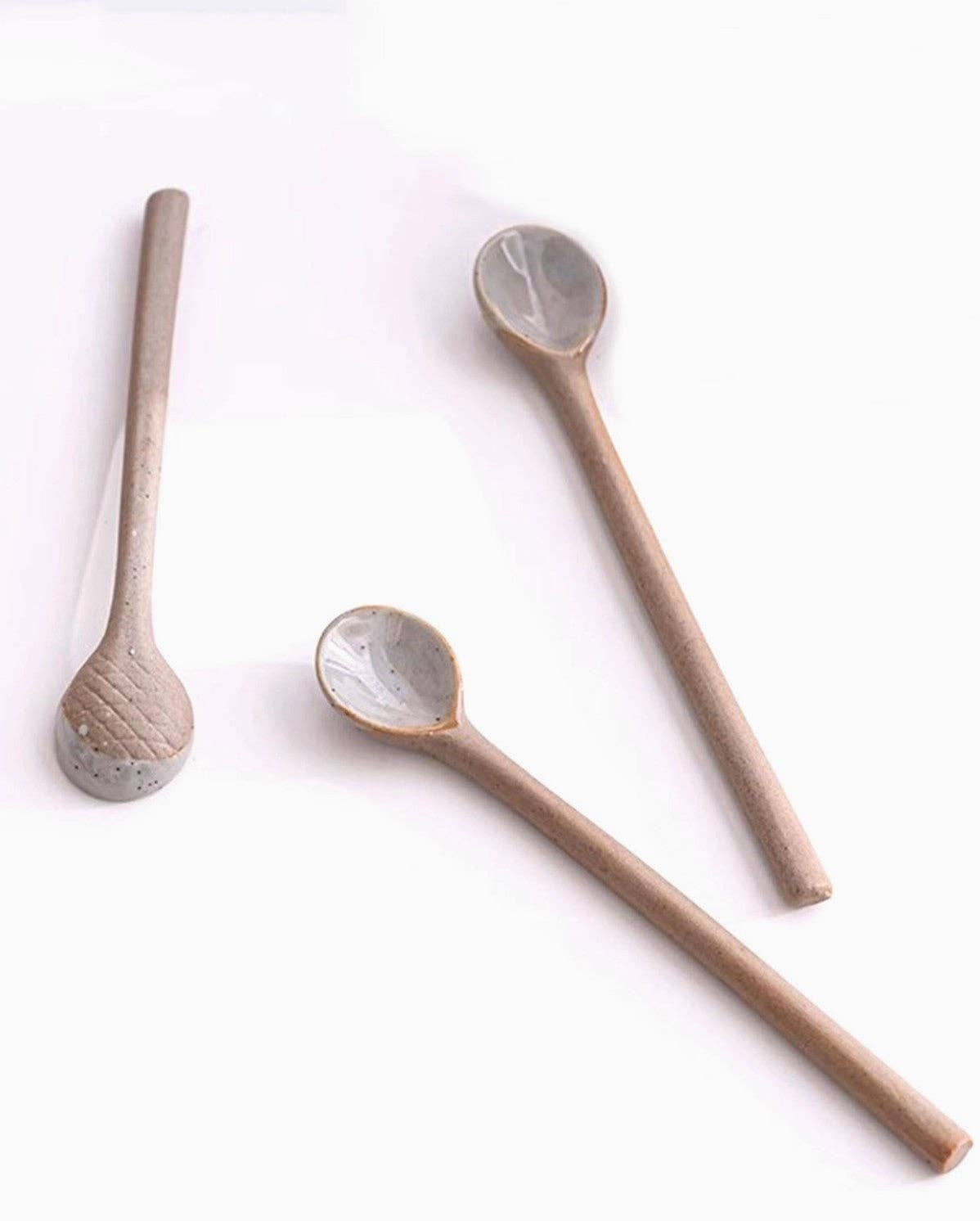 Ceramic Long and Short Spoons: Long