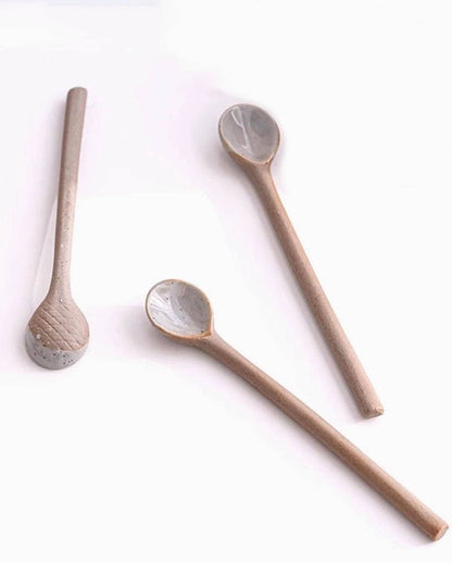 Ceramic Long and Short Spoons: Long