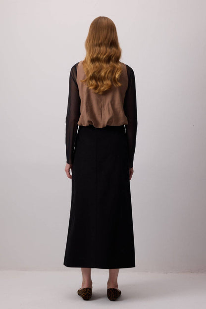 BALLOON MODAL BLOUSE: Kahverengi / M