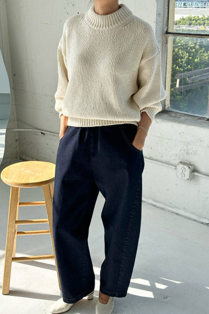 Zoe Cotton Sweater: Naturel