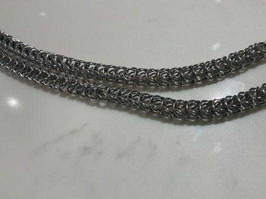 Yellow Sky Box Weave Chainmail Necklace