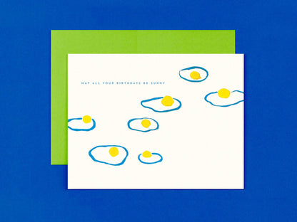 Sunny Birthdays • Floating Eggs Birthday Card
