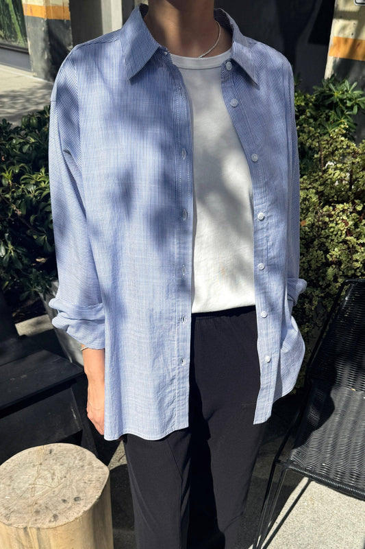 Light Weight Owen Shirt  (3XS/S - 2M/L): Blue Pinstripe (3XS/S - 2M/L)